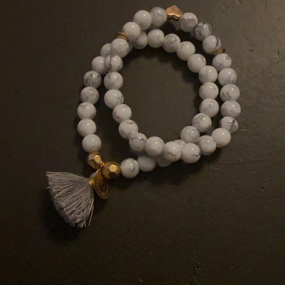 Marbled bracelet set never worn
